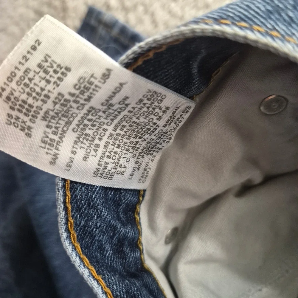 Levi's 505 Straight Fit Mens 34x32 Blue Denim Jeans Regular Fit Classic